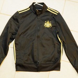 Black and Gold Express Zip-up/collar button up